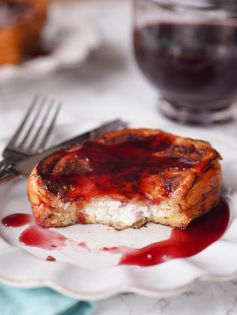 Ricotta Stuffed French Toast with Grape Syrup