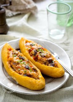 Ripe Plantain Boats (Canoas with Eggplants - Recipe & Video