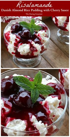 Risalamande (Danish Almond Rice Pudding with Cherry Sauce