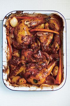 Roast Chicken with Red Wine