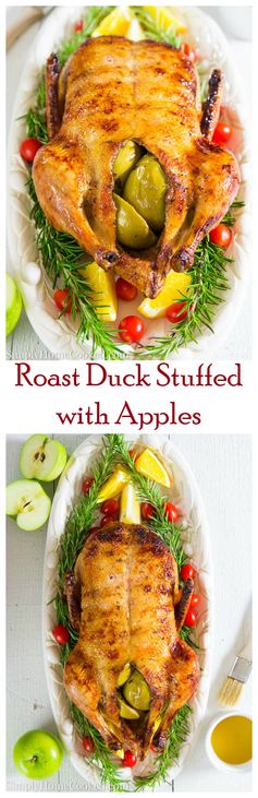 Roast Duck Stuffed with Apples