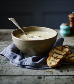 Roast parsnip and rosemary soup