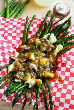 Roasted Asparagus and Mushroom Poutine