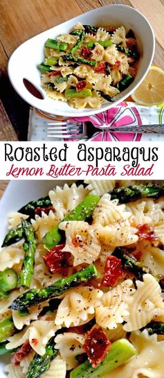 Roasted Asparagus Lemon Butter Pasta Salad