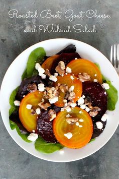 Roasted Beet, Goat Cheese, and Walnut Salad