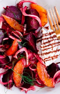 Roasted Beet Salad with Fennel, Orange, and Whipped Ricotta