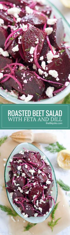 Roasted Beet Salad with Feta and Dill