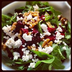 Roasted Beet Salad with Walnuts and Goat Cheese