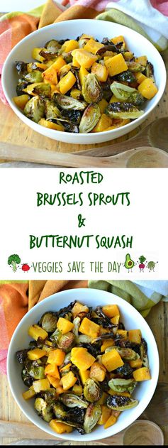 Roasted Brussels Sprouts and Butternut Squash