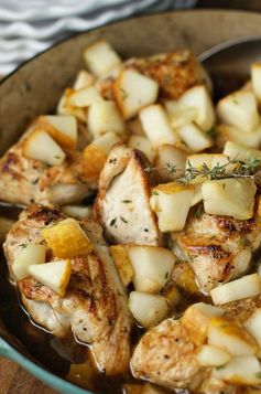 Roasted Chicken with Honey Bacon Pears