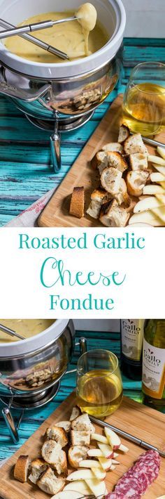 Roasted Garlic Cheese Fondue