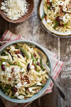 Roasted Garlic Green Bean Pasta Salad