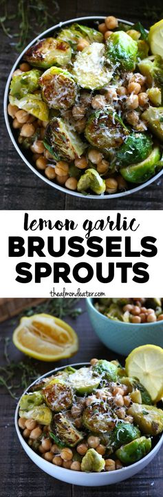 Roasted Lemon Garlic Brussels Sprouts