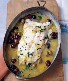 Roasted Pacific Cod With Olives and Lemon