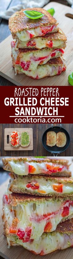 Roasted Pepper Grilled Cheese Sandwich