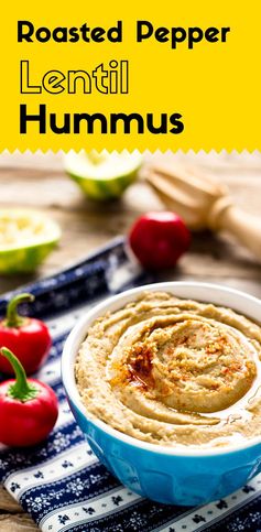 Roasted Pepper Lentil Hummus