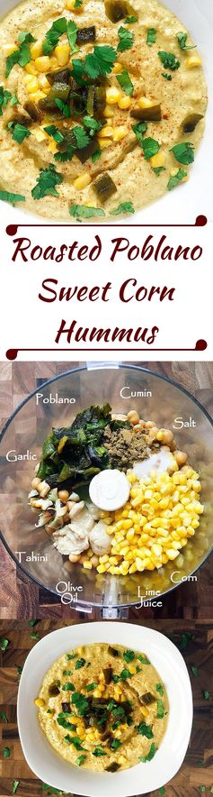 Roasted Poblano Sweet Corn Hummus