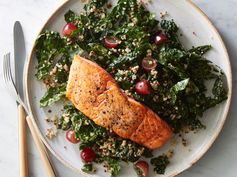 Roasted Salmon with Kale-Quinoa Salad