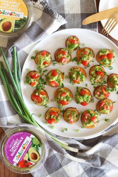 Roasted Sweet Potato Bites with Guacamole