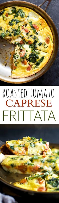 Roasted Tomato Caprese Frittata