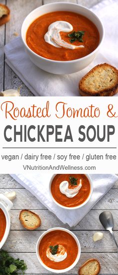 Roasted Tomato Chickpea Soup