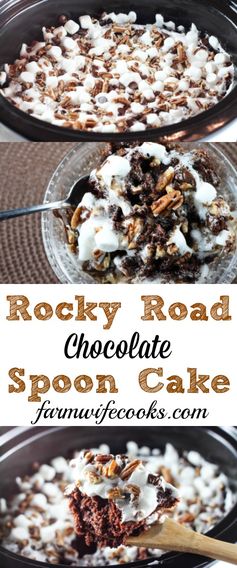 Rocky Road Chocolate Spoon Cake