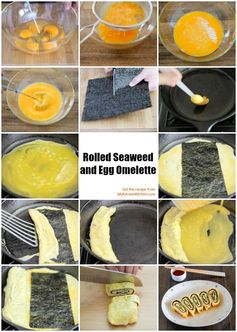 Rolled Seaweed and Egg Omelette