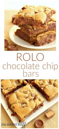 Rolo Chocolate Chip Bars