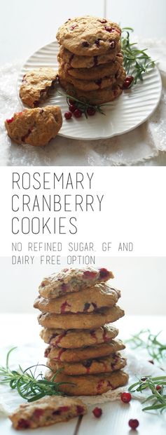 Rosemary cranberry cookies