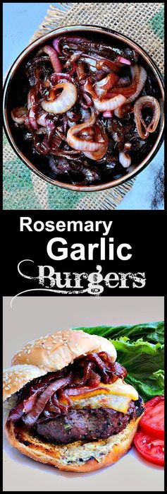 Rosemary Garlic Burgers with Smoked Gruyere