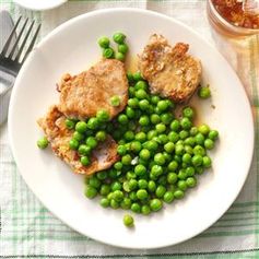 Rosemary Pork Medallions with Peas