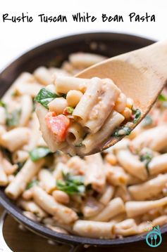 Rustic Tuscan White Bean Pasta