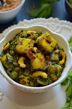 Saag paneer pudina