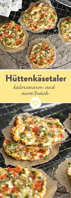 Saftige Hüttenkäsetaler mit dreierlei Kräutern