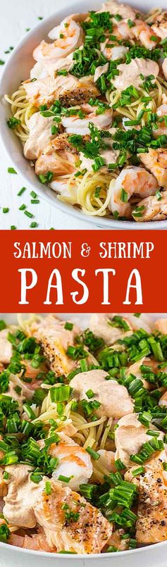 Salmon & Shrimp Pasta