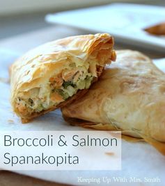 Salmon and Broccoli Spanakopita