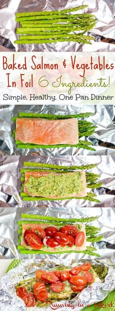 Salmon, Asparagus and Tomato in Foil