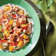 Salmon Ceviche with Coconut and Basil