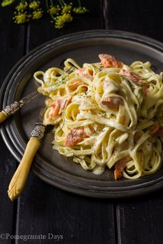 Salmon Pasta & Lemon Cream Sauce