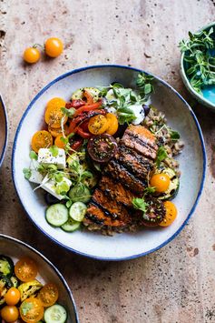 Salmon Souvlaki Bowls