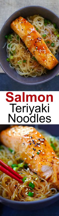 Salmon Teriyaki Noodles