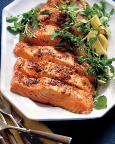 Salmon with Brown Sugar and Mustard Glaze