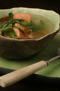 Salmon With Ginger And Lemon Grass Broth