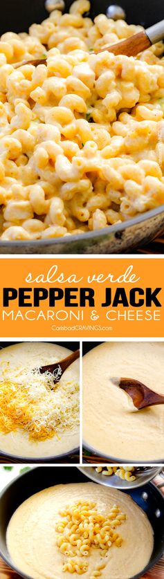 Salsa Verde Pepper Jack Macaroni and Cheese