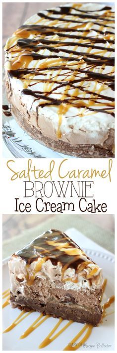 Salted Caramel Brownie Ice Cream Cake