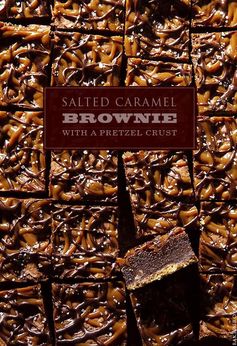 Salted Caramel Brownie with a Pretzel Crust