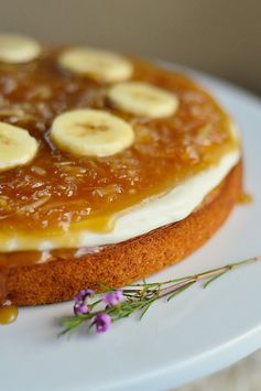 Salted Caramel Coconut Banana Cake