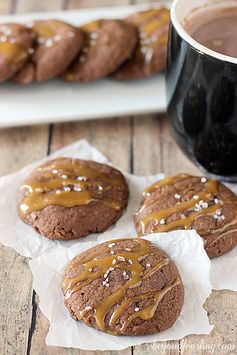 Salted Caramel Hot Chocolate Cookie