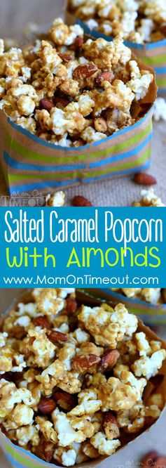 Salted Caramel Popcorn with Almonds