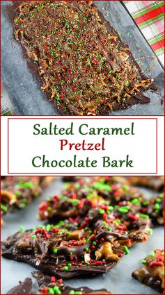 Salted Caramel Pretzel Chocolate Bark